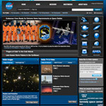 Screen shot of the NASA Web site.