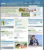 Screen shot of the EPA Web site.