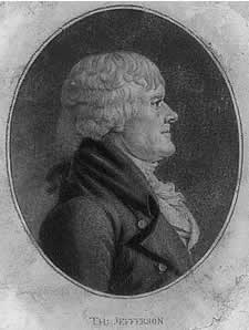 Thomas Jefferson, head-and-shoulders portrait, right profile