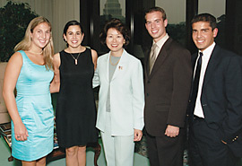 Elaine L. Chao and DOL interns from Summer 2002.