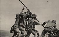 American Marines Raising American Flag on Mount Suribachi, Iwo Jima