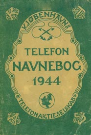 Cover of Copenhagen 1944 telephone directory