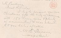 Transcript of telegram from William Tecumseh Sherman (1820-1891) about the fall of Savannah
