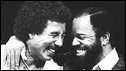 Motown singer Smokey Robinson with founder Berry Gordy