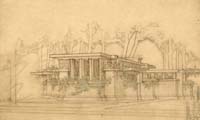 Wright Drawing for Coonley Theater (