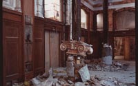Willard Room under demolition with fallen capital and column
