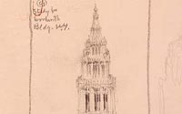Woolworth Building, New York City. Sketch elevation