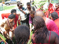  Congresswoman Moore joins Dr. Wangari Muta Maathai, children from the Milwaukee College Prep School 5th grade class, and members of the Congressional Black Caucus in planting a tree at the U.S. Capitol.  The tree was planted in honor of Dr. Maathai being the first African woman to receive the Nobel Peace Prize.
