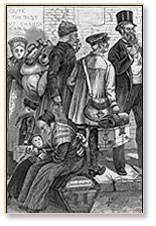 Woodcut of Mennonite Family, circa 1874