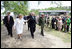 Vice President Dick Cheney and Mrs. Lynne Cheney waive to onlookers gathered during 400th anniversary celebrations at Jamestown Settlement in Williamsburg, Virginia Friday, May 4, 2007. White House photo by David Bohrer