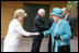 Mrs. Lynne Cheney greets Her Majesty Queen Elizabeth II of Great Britain Friday, May 4, 2007 during 400th anniversary celebrations at Jamestown Settlement in Williamsburg , Virginia. White House photo by David Bohrer