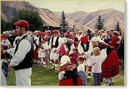 Basque performers at an Idaho Festival