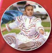 Gracia Santiago performs in Stevens Park, Finney County, Kansas, 1999, detail from poster. Photo courtesy of the Finney County Convention and Tourist Bureau.