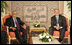President George W. Bush meets with Palestinian Prime Minister Salam Fayyad in Sharm El Sheikh, Egypt, Sunday, May 18, 2008.
