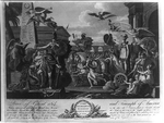 Peace of Ghent 1814 and triumph  of America. (A symbolic representation)
