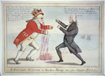 A boxing match, or another bloody nose for John Bull. (Cartoon in the Boxer & the Enterprise)