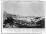 The U. S. naval battery during the bombardment of Vera Cruz on the 24 and 25 of March 1847