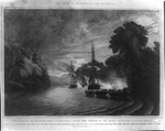 The attack of Mexicans from the Chapperal, on the first division of the naval expedition to Tabasco.  Lithograph by Sarony & Major, 1848, after H. Walke, Lt., U. S. N.