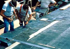 application of roofing felt