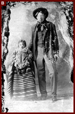Sioux father and child, photo by Graves Studio (Chadron), between 1890 and 1920