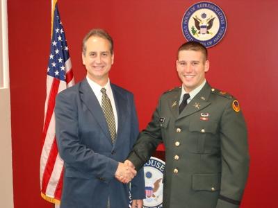 Mario with West Point Graduate 2nd Lt. Warren Lally