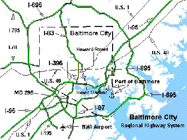 Figure 1. Baltimore City Regional Highway System 