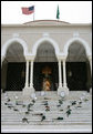 Bagpipes sit on the steps of the Guest Palace in Riyadh, Saudi Arabia Monday, Jan. 14, 2008, as preparations continued for the arrival of President George W. Bush. White House photo by Chris Greenberg