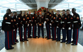 Barracks Marines take part in Thanksgiving festivities aboard cruise ship
