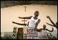 Dancers perform at Kagarama Church in Kigali, Rwanda, Thursday, July 14, 2005, during a visit by Laura Bush. White House photo by Krisanne Johnson