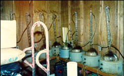 Photo of a home meth lab