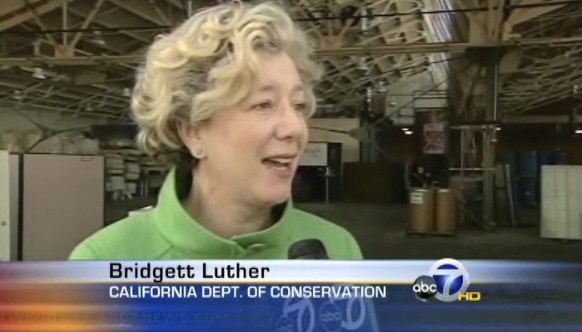 DOC Director Bridget Luther Discusses Grants with KGO-TV Reporter