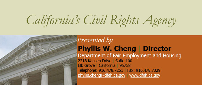 California's Civil Rights Agency - To view presentation click on the image.