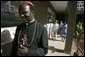 Led by Polycarp Cardinal Pengo, Laura Bush tours PASADA with Madame Anna Mkapa in Dar es Salaam, Tanzania, Wednesday, July 13, 2005. “For 13 years, the people of PASADA have provided services to men, women and children, whether they are infected with HIV or not. PASADA provides health education in communities, teaching teens and adults about the risks of HIV transmission,” said Mrs. Bush in her remarks. White House photo by Krisanne Johnson