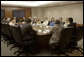 Mrs. Laura Bush, participates in the U.S. Afghan Women's Council meeting at the State Department, Wednesday, July 5, 2006, in Washington, D.C. The Council meets twice a year, alternating between Kabul and Washington, to discuss programs for assisting Afghan women in gaining skills and education that they were denied under years of Taliban rule. White House photo by Shealah Craighead