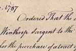 Resolution granting lands to Moravian Brethren. left page 
