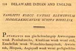 Delaware Indian and English Spelling Book... left page