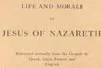 The Life and Morals of Jesus of Nazareth [title page]