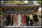 Other spouses of APEC leaders join Laura Bush Friday, Nov. 18, 2005, for a group photo at the Beomeosa Temple in Busan, Korea. White House photo by Shealah Craighead