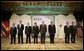 President George W. Bush stands with ASEAN leaders Friday, Nov. 18, 2005, at the Chosun Westin Hotel in Busan, Korea, site of the 2005 APEC conference. White House photo by Eric Draper