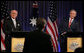 President George W. Bush and Prime Minister John Howard of Australia, listen to a reporter's question Wednesday, Sept. 5, 2007, during a joint press availability at the InterContinental Hotel in Sydney. President Bush met with the Prime Minister for a day's worth of meetings before joining him during the 2007 APEC summit later in the week. White House photo by Eric Draper