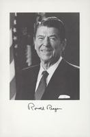 Image of the President from the invitation for the 1985 Presidential Inauguration.