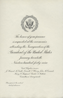 Image of the invitation for the 1949 Presidential Inauguration.