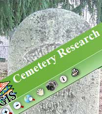 View local cemetery plots and headstones