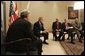 While attending an APEC summit, President George W. Bush participates in a bilateral meeting with Canadian Prime Minister Paul Martin in Santiago, Chile, Nov. 20, 2004. White House photo by Eric Draper