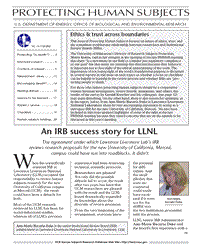 Front page of fall 2006 newsletter