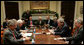 President George W. Bush briefs Republican senators on the War on Terror Tuesday, Dec. 13, 2005, in the Roosevelt Room of the White House. White House photo by Kimberlee Hewitt