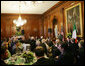 President George W. Bush addresses the Speaker of the House's annual St. Patrick's Day luncheon Monday, March 17, 2008 at the U.S. Capitol in Washington, D.C. White House photo by Chris Greenberg