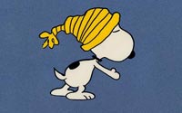 Snoopy Wearing a Yellow Stocking Cap
