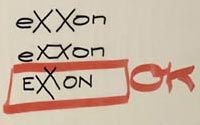 Design Drawing for a logo for the Exxon Corporation