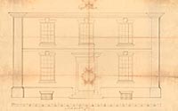 Free Quakers Meetinghouse, Philadelphia , elevation of east front